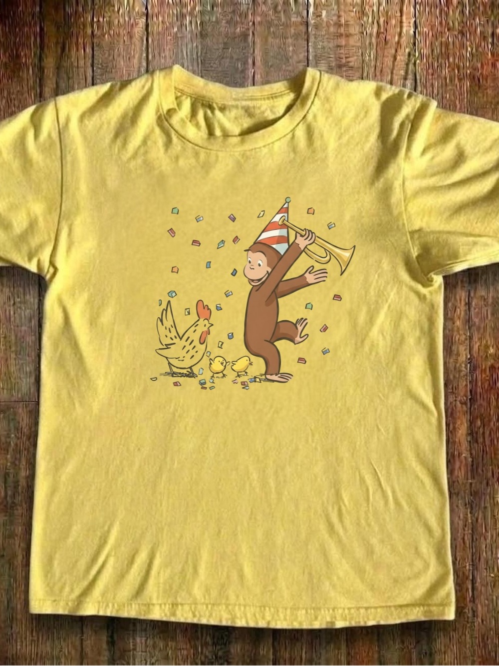 Gildan Daisy Happy Birthday Curious George Graphic Tee